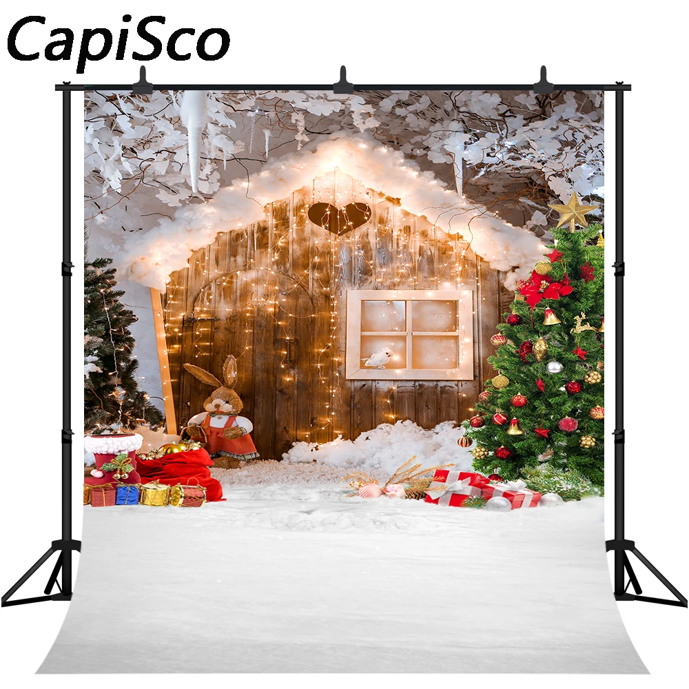 Capisco Winter Christmas Photo Backdrop Xmas Tree Gift Snow Wood House Photography Background Holiday Portrait Props Banner
Capisco Winter Christmas Photo Backdrop Xmas Tree Gift Snow Wood House Photography Background Holiday Portrait Props Banner
