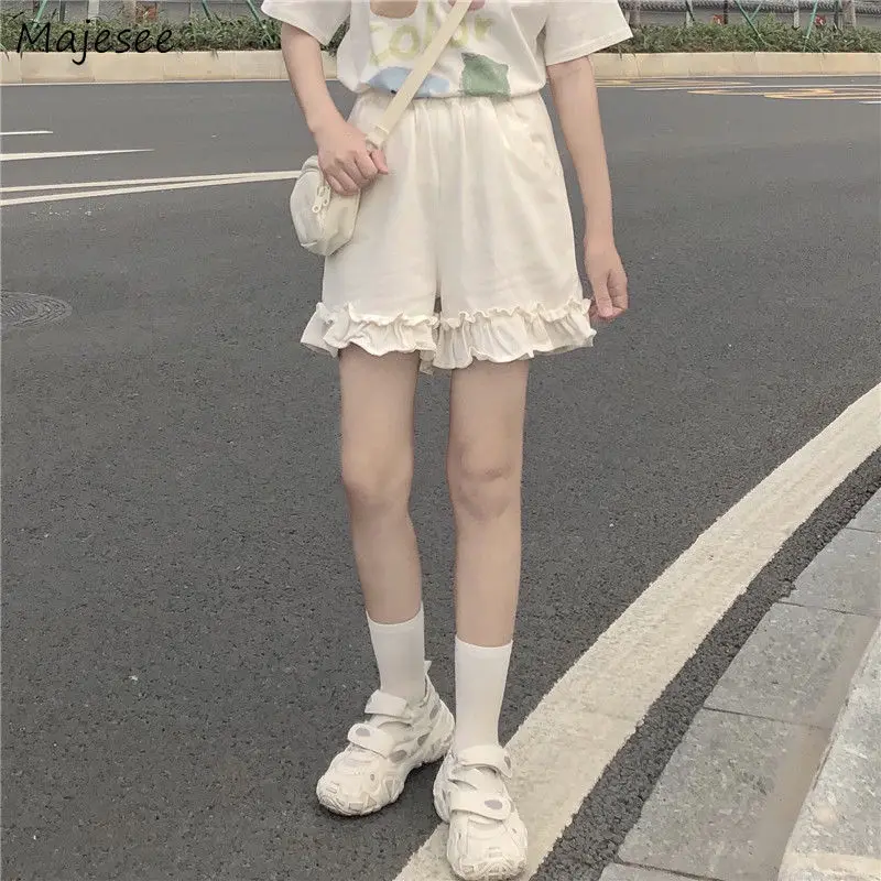 Women Shorts Preppy Style Japanese High Waist Elastic Ruffles Wide Leg Trousers Students Sweet Korean Chic All-match Casual New
Women Shorts Preppy Style Japanese High Waist Elastic Ruffles Wide Leg Trousers Students Sweet Korean Chic All-match Casual New