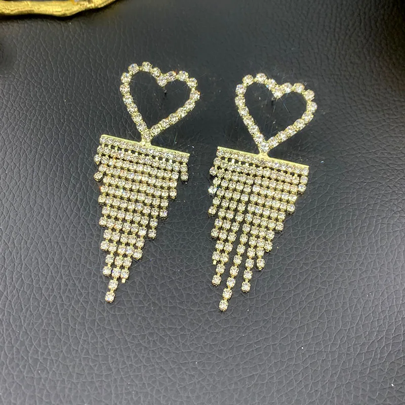 JXCUL Love Heart Crystal Drop Earrings for Women Long Tassel Full Rhinestone Dangle Earrings Weddings Jewelry Accessories A427
JXCUL Love Heart Crystal Drop Earrings for Women Long Tassel Full Rhinestone Dangle Earrings Weddings Jewelry Accessories A427