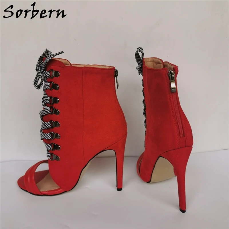 Sorbern Fashion Women Sandals High Heel High Ankle Lace Up Stilettos Open Shoes For Women Summer Style Plus Size 12 Custom Color
Sorbern Fashion Women Sandals High Heel High Ankle Lace Up Stilettos Open Shoes For Women Summer Style Plus Size 12 Custom Color