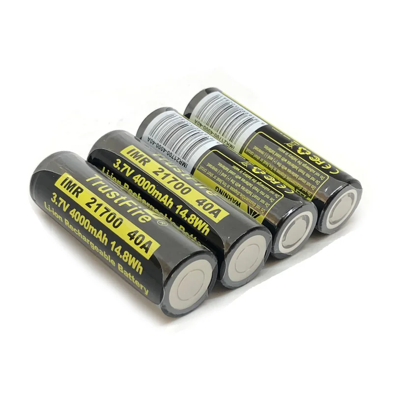 Wholesale TrustFire IMR 21700 40A 3.7V 4000mah 14.8Wh Rechargeable Lithium Battery for Toys Electric Tools Flashlights Batteries
Wholesale TrustFire IMR 21700 40A 3.7V 4000mah 14.8Wh Rechargeable Lithium Battery for Toys Electric Tools Flashlights Batteries