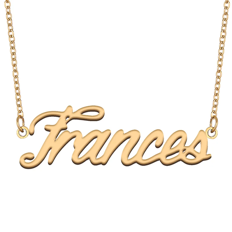 Necklace with Name Frances for His Her Family Member Best Friend Birthday Gifts on Christmas Mother Day Valentine's Day
Necklace with Name Frances for His Her Family Member Best Friend Birthday Gifts on Christmas Mother Day Valentine's Day