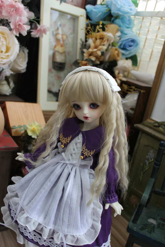BJD doll dress for1/31/41/6MSD Blythes fashion complex mysterious purple bow dress + simple white hair accessories two-piece set
BJD doll dress for1/31/41/6MSD Blythes fashion complex mysterious purple bow dress + simple white hair accessories two-piece set