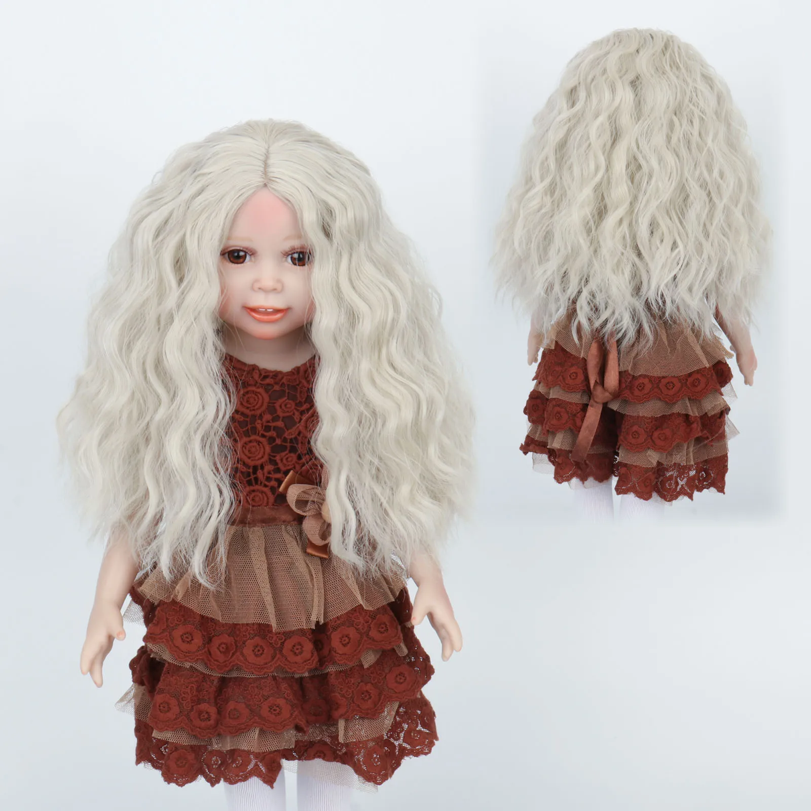 11" Head Size Long Fluffy Silver Grey Doll Wigs for 18" American Dolls Girls Accessories DIY Making Supplies
11" Head Size Long Fluffy Silver Grey Doll Wigs for 18" American Dolls Girls Accessories DIY Making Supplies