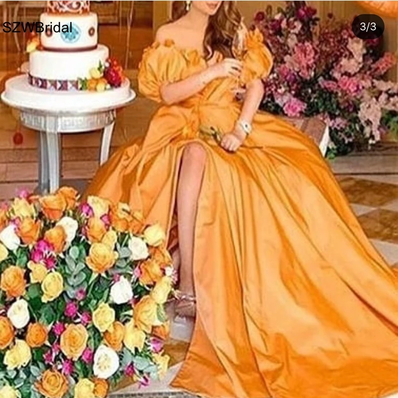 Custom made Satin orange Long evening dresses 2025 Dubai Muslim dress women abendkleider Cheap Prom dresses Plus size
Custom made Satin orange Long evening dresses 2025 Dubai Muslim dress women abendkleider Cheap Prom dresses Plus size