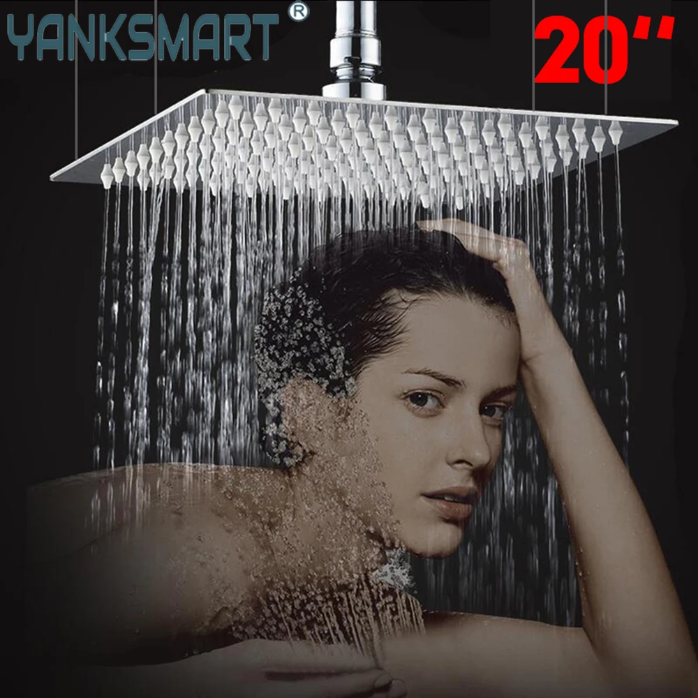 Torayvino Chrome Polished Finish 20 Inch Bathroom Square Shower Head Faucet Ceiling Mounted Stainless Steel Rainfall Shower Tap
Torayvino Chrome Polished Finish 20 Inch Bathroom Square Shower Head Faucet Ceiling Mounted Stainless Steel Rainfall Shower Tap