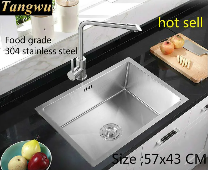 Free shipping Apartment standard kitchen manual sink single trough durable 304 stainless steel hot sell 57x43 CM
Free shipping Apartment standard kitchen manual sink single trough durable 304 stainless steel hot sell 57x43 CM