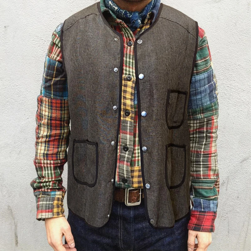 Men's Suit Vest Dark Gray Single Breasted Multi Pocket Vest Gilet Men Gentleman Slim Fit Waistcoat Casual Business Waistcoat
Men's Suit Vest Dark Gray Single Breasted Multi Pocket Vest Gilet Men Gentleman Slim Fit Waistcoat Casual Business Waistcoat