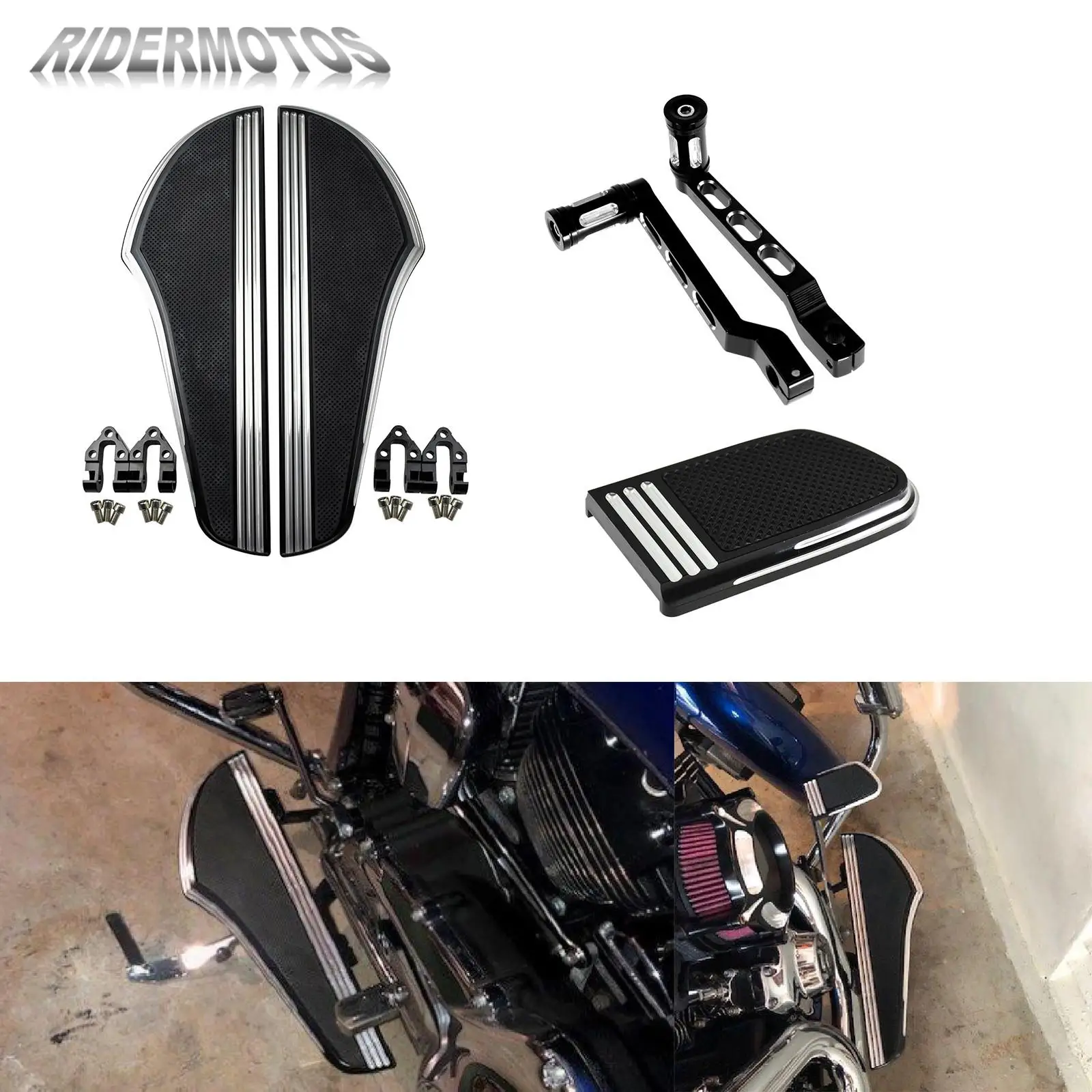 Motorcycle Front Footrest Footpegs Pedal Chrome Heel Toe Gear Shifter Brake Pedal Pad Cover For Harley Touring Electra Glide FLH
Motorcycle Front Footrest Footpegs Pedal Chrome Heel Toe Gear Shifter Brake Pedal Pad Cover For Harley Touring Electra Glide FLH