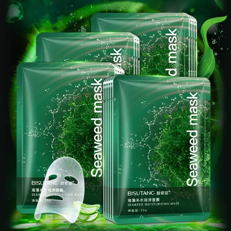 10PCS Seaweed Face Mask Moisturizing Whitening Korean Facial Skin Care Shrink Pores Refresh Filming Oil-control Beauty Masks
10PCS Seaweed Face Mask Moisturizing Whitening Korean Facial Skin Care Shrink Pores Refresh Filming Oil-control Beauty Masks