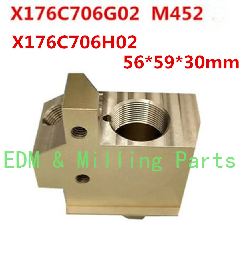 EDM Wire Cut M452 Upper J Head Copper Seat X176C706H02 X176C706G02 56*59*30mm For CNC F1/G/H/H1/HA/C Machine Service
EDM Wire Cut M452 Upper J Head Copper Seat X176C706H02 X176C706G02 56*59*30mm For CNC F1/G/H/H1/HA/C Machine Service