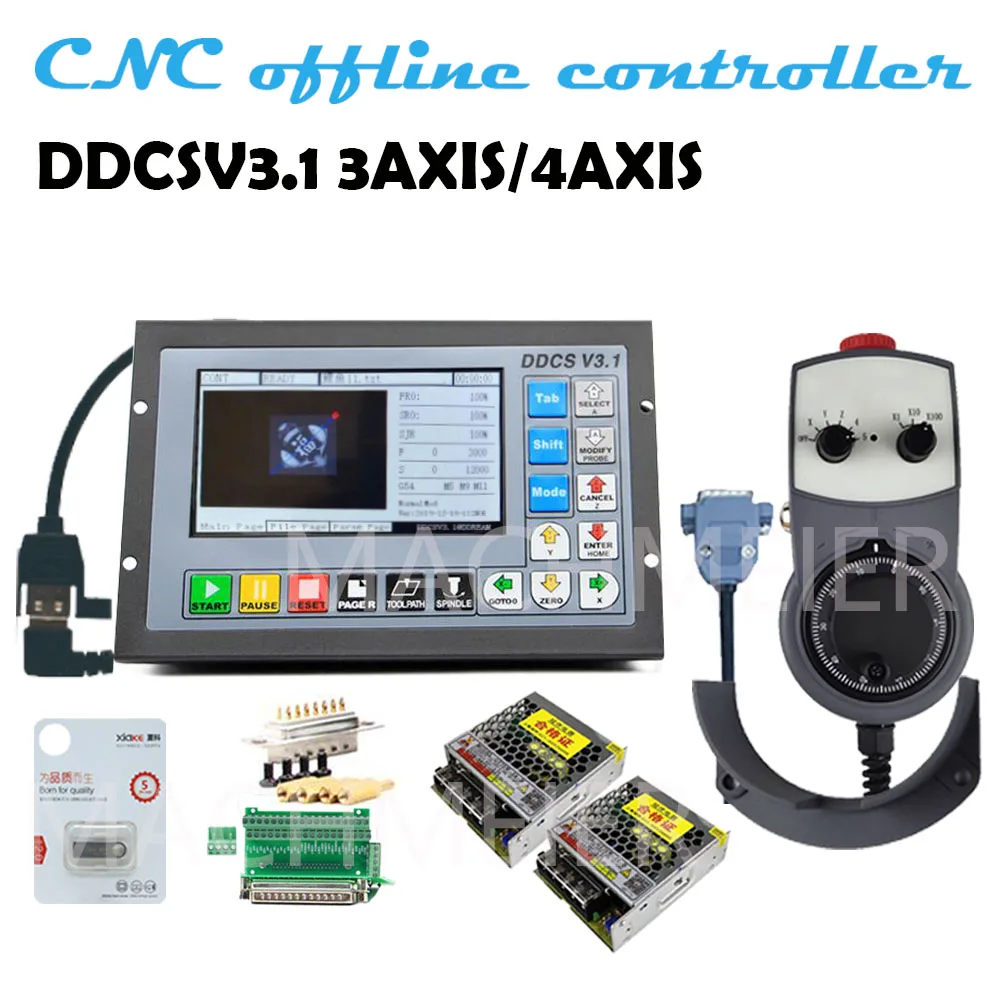 CNC-контроллер, специальное предложение, 3/4 осей, 500 кГц, g-код, автономный 6-осевой аварийный остановочный сигнал, электронное рулевое колесо MPG 75W24V DC
CNC-контроллер, специальное предложение, 3/4 осей, 500 кГц, g-код, автономный 6-осевой аварийный остановочный сигнал, электронное рулевое колесо MPG 75W24V DC