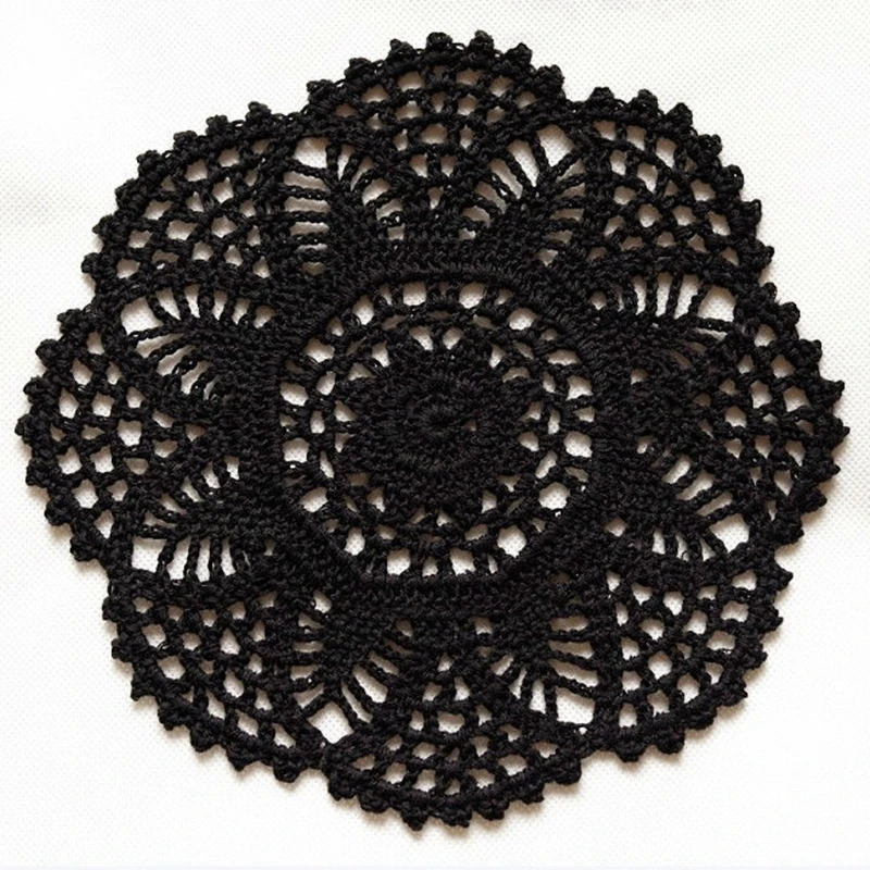 2 Pieces Doilies Black Crochet Tablecloth Doilies Handmade Place mat 8 inches (20cm)
2 Pieces Doilies Black Crochet Tablecloth Doilies Handmade Place mat 8 inches (20cm)