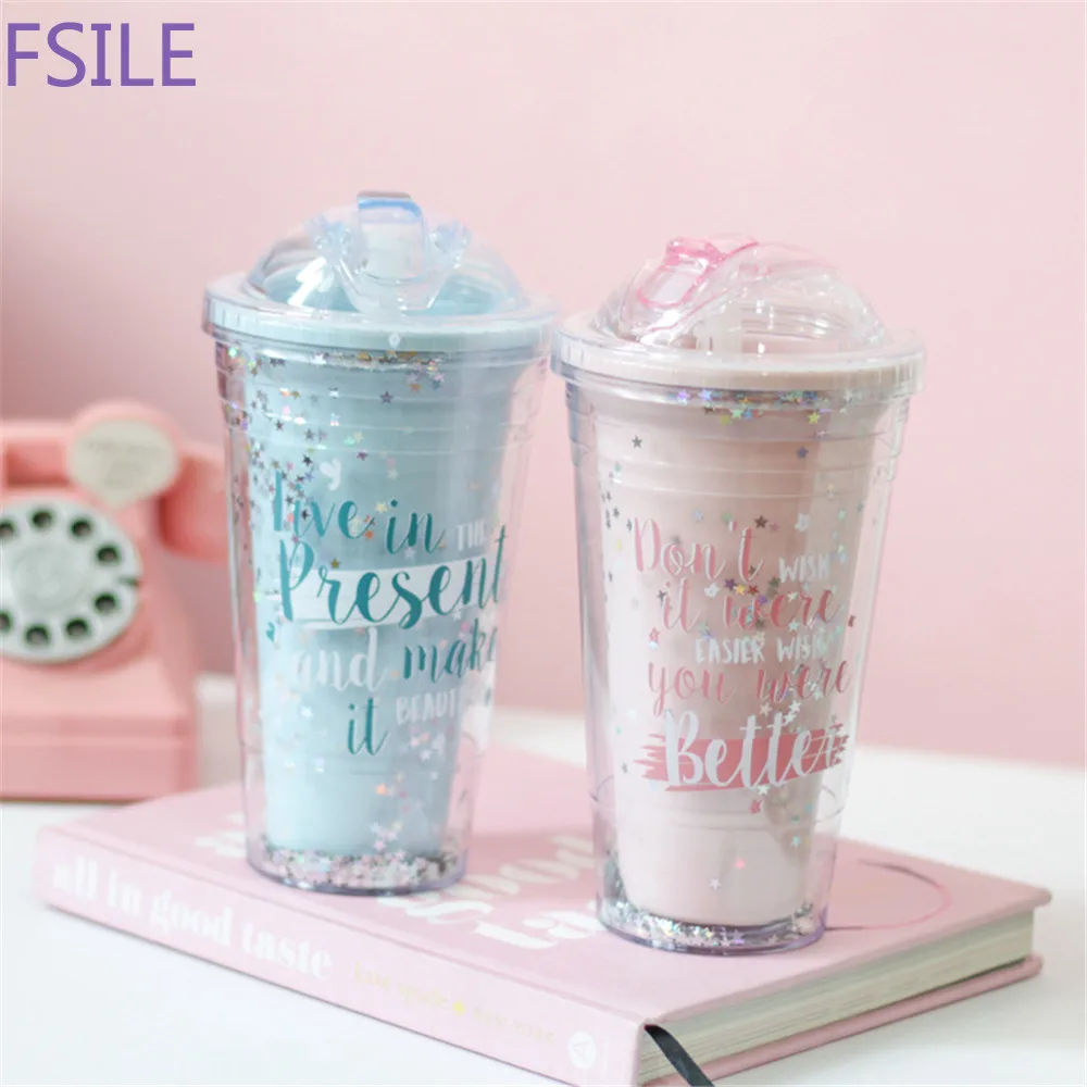 Coffee Mugs Creative Sequin Star BPA Free Plastic Water Bottle With Straw Travel Portable Tea Milk Insulated Cup Drinkware 420ML
Coffee Mugs Creative Sequin Star BPA Free Plastic Water Bottle With Straw Travel Portable Tea Milk Insulated Cup Drinkware 420ML