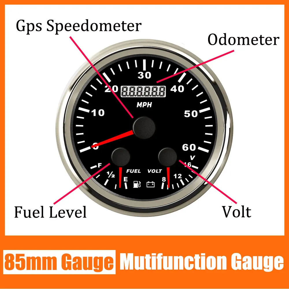 2021 New 3 in 1 Multifunction Gauge Gps Speedometer Gauge With Antenna Fuel level gauge Voltage Meter With Backlight 8-16V
2021 New 3 in 1 Multifunction Gauge Gps Speedometer Gauge With Antenna Fuel level gauge Voltage Meter With Backlight 8-16V