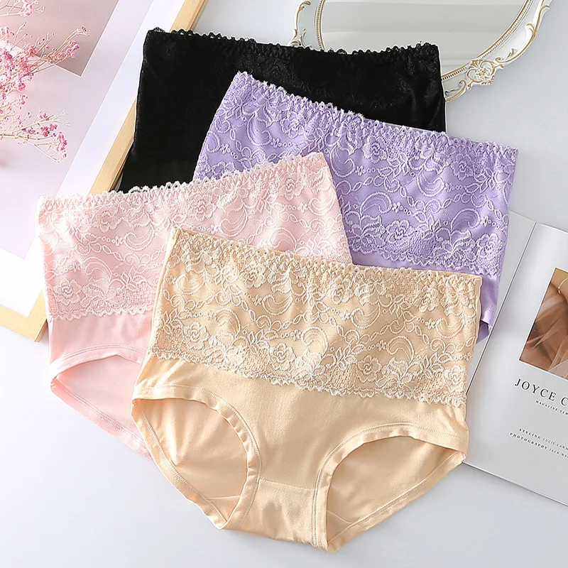Large Size Women's Cotton Underwear Lace Panties Women's Solid Color Briefs High Waist Sexy Female Underpants Seamless Panties
Large Size Women's Cotton Underwear Lace Panties Women's Solid Color Briefs High Waist Sexy Female Underpants Seamless Panties