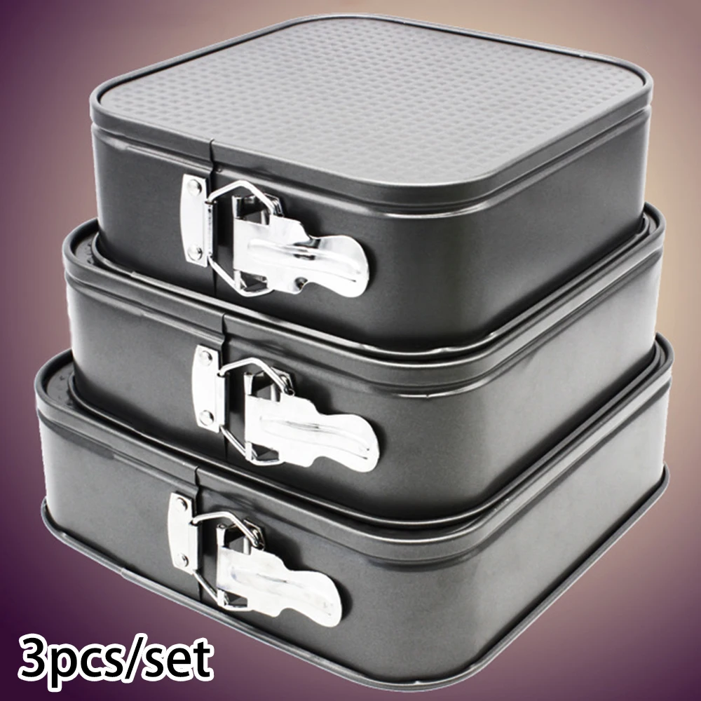 3pcs Square Living Bottom Buckle Non-Stick DIY Cake Baking Kitchen Mold Tool Cooking Cooker Mold Pan
3pcs Square Living Bottom Buckle Non-Stick DIY Cake Baking Kitchen Mold Tool Cooking Cooker Mold Pan
