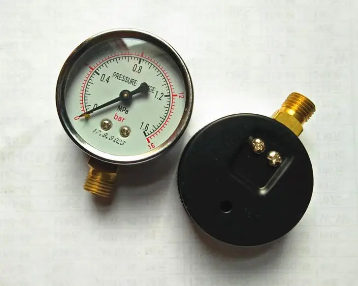 Y-60mm 0~1.6MPa water Air compressor pressure gauge air pump accessories, general purpose NO.C1719
Y-60mm 0~1.6MPa water Air compressor pressure gauge air pump accessories, general purpose NO.C1719