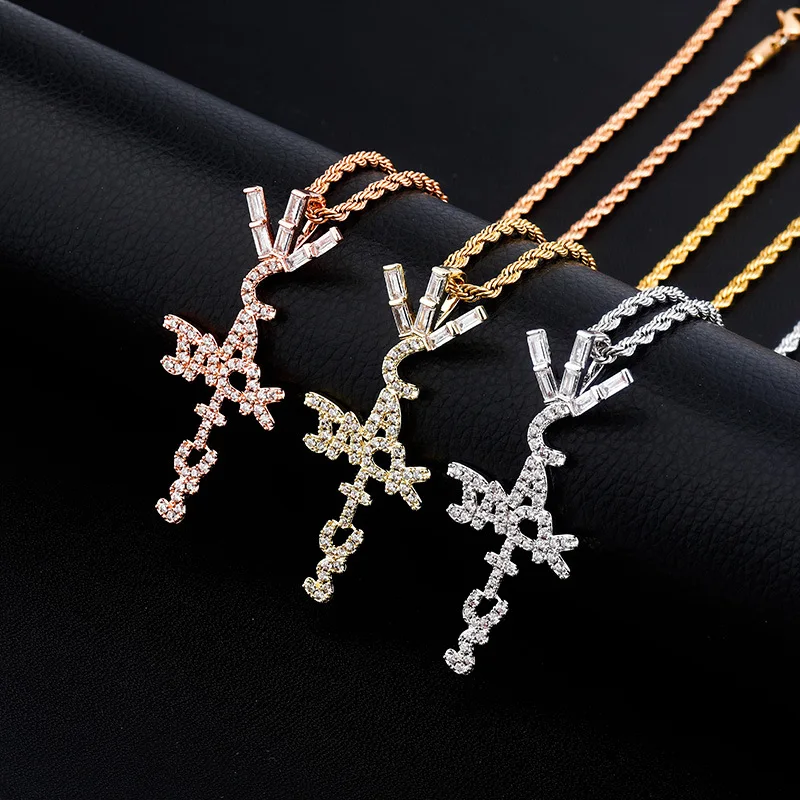 Exquisite Rapper Necklace Letter Pendant Necklace for Men Women Gold Silver Color AAA Cubic Zirconia Iced Out Men Jewelry
Exquisite Rapper Necklace Letter Pendant Necklace for Men Women Gold Silver Color AAA Cubic Zirconia Iced Out Men Jewelry