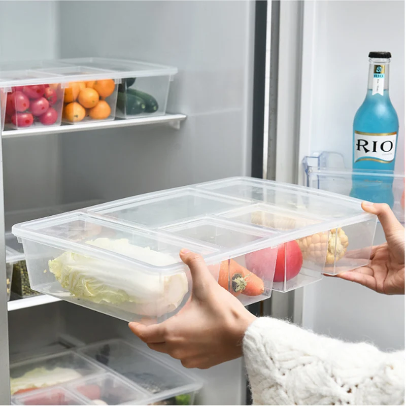 Refrigerator Storage Box Multi-grid Compartment Box Fresh-keeping Box Vegetable Fruit Preservation Box with Lid
Refrigerator Storage Box Multi-grid Compartment Box Fresh-keeping Box Vegetable Fruit Preservation Box with Lid