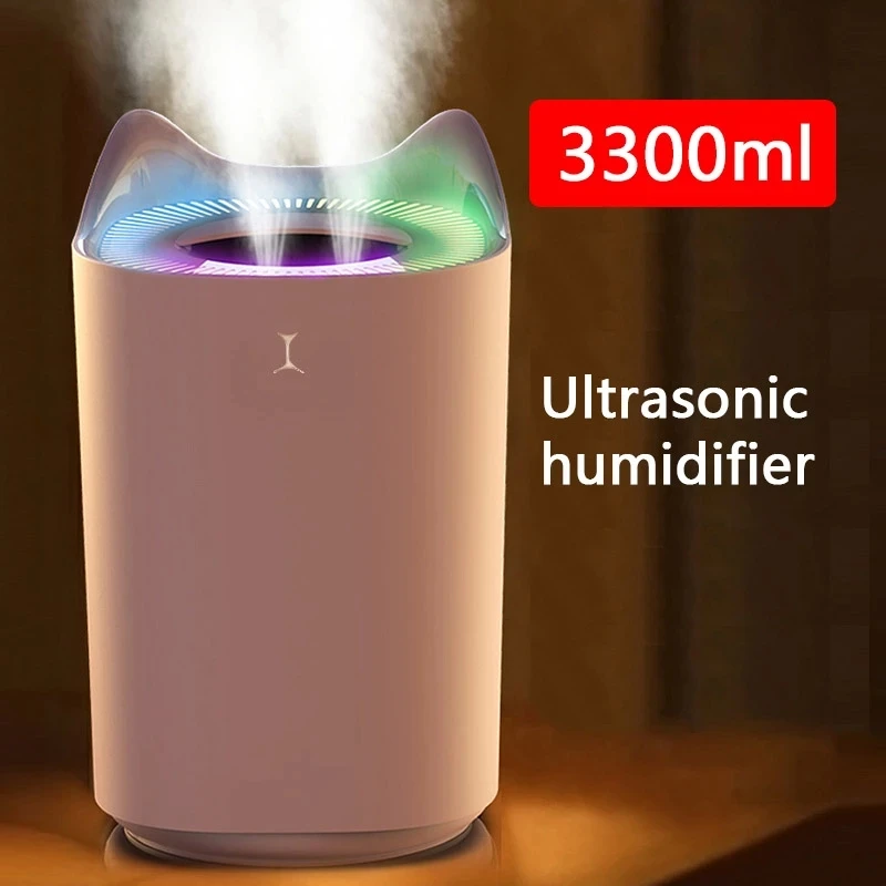 Air Humidifier Double Nozzle 3L Humidifiers Diffuser USB Aroma Diffuser With Coloful LED Light Ultrasonic Aromatherapy Diffuser
Air Humidifier Double Nozzle 3L Humidifiers Diffuser USB Aroma Diffuser With Coloful LED Light Ultrasonic Aromatherapy Diffuser