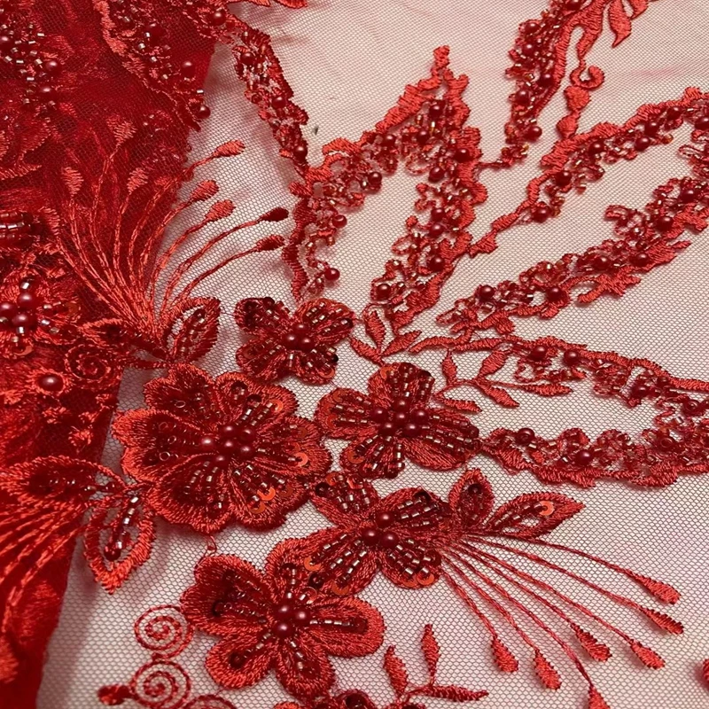 Luxury Handmade Beads Fabric with Sequin High Quality Nigerian Net Lace Fabric for Wedding Dres TS9532
Luxury Handmade Beads Fabric with Sequin High Quality Nigerian Net Lace Fabric for Wedding Dres TS9532