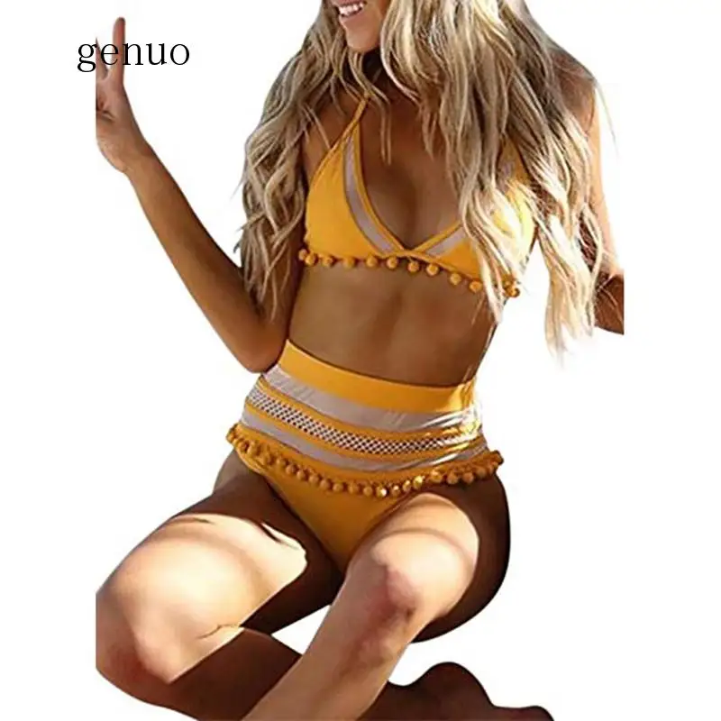 Women Sexy Halter Retro Mesh Hollow Out String Swimsuit Bathing Suit Female Bra Set High Waist Swimwear Bikini
Women Sexy Halter Retro Mesh Hollow Out String Swimsuit Bathing Suit Female Bra Set High Waist Swimwear Bikini