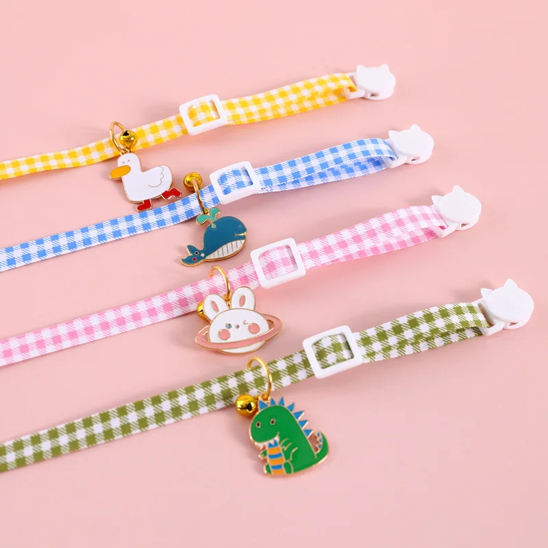Plaid Cartoon Pet Collar with Bell, Adjustable, Anti-Fatigue, Dinosaur, Duck, Rabbit, Pet Supplies
Plaid Cartoon Pet Collar with Bell, Adjustable, Anti-Fatigue, Dinosaur, Duck, Rabbit, Pet Supplies