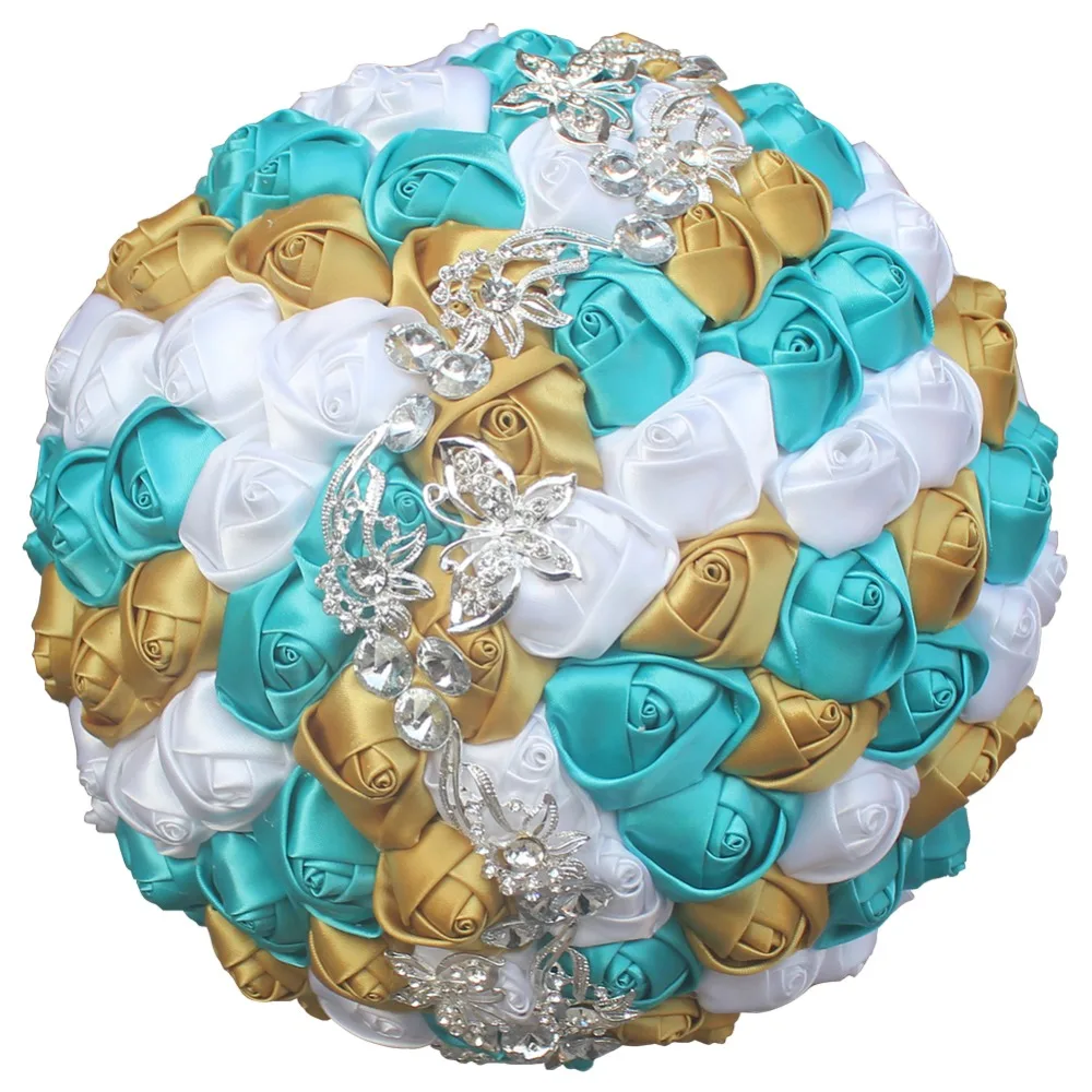 Silk Ribbon Bridal Wedding Bouquets Crystal Brooch Wedding Bouquets Holding Flowers for Bridesmaids Wedding Accessories W2216-Z
Silk Ribbon Bridal Wedding Bouquets Crystal Brooch Wedding Bouquets Holding Flowers for Bridesmaids Wedding Accessories W2216-Z