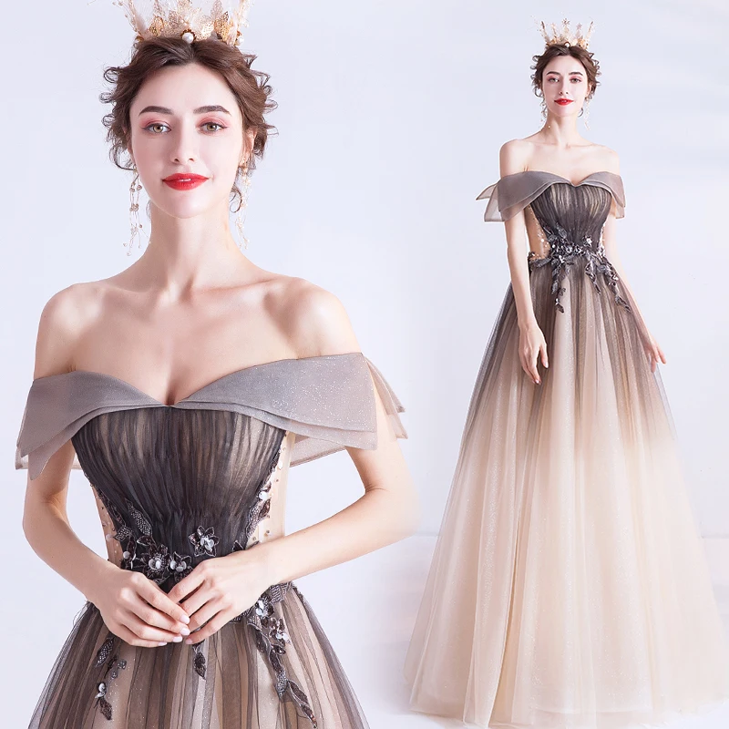 New light coffee sequined off shoulder contrast lady girl women prom performance dress party ball dress gown free shipping
New light coffee sequined off shoulder contrast lady girl women prom performance dress party ball dress gown free shipping