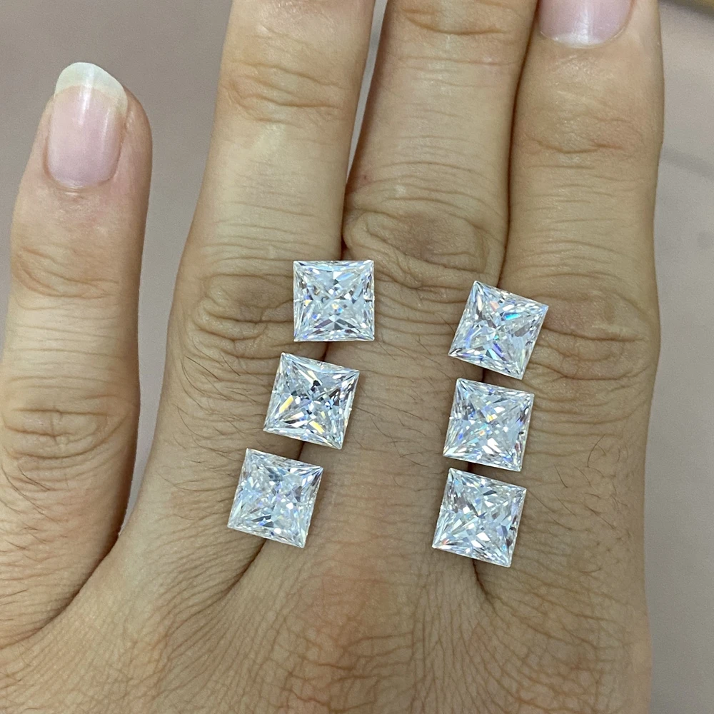 8x8mm Princess Cut VVS Super White Loose Moissanite Diamond 2.7 Carat For Wedding Ring
8x8mm Princess Cut VVS Super White Loose Moissanite Diamond 2.7 Carat For Wedding Ring