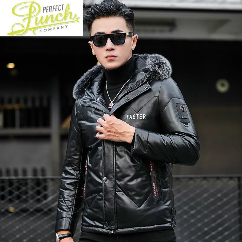 Jacket Down Men Clothing Winter Coat Real Fox Fur Collar Clothes Hooded 100% Sheepskin Leather Jackets Mens Ropa LXR642
Jacket Down Men Clothing Winter Coat Real Fox Fur Collar Clothes Hooded 100% Sheepskin Leather Jackets Mens Ropa LXR642
