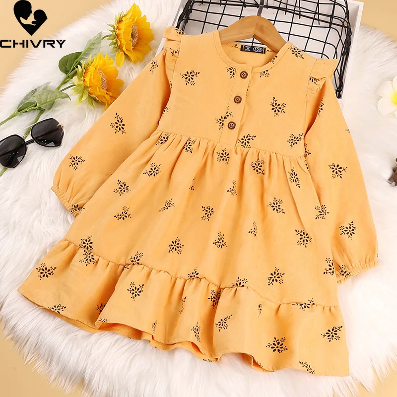 Spring Autumn 2022 Girls Dresses Kids Baby Girls Ruffles Long Sleeve O-Neck Button A-line Dress Fashion Print Princess Dresses
Spring Autumn 2022 Girls Dresses Kids Baby Girls Ruffles Long Sleeve O-Neck Button A-line Dress Fashion Print Princess Dresses