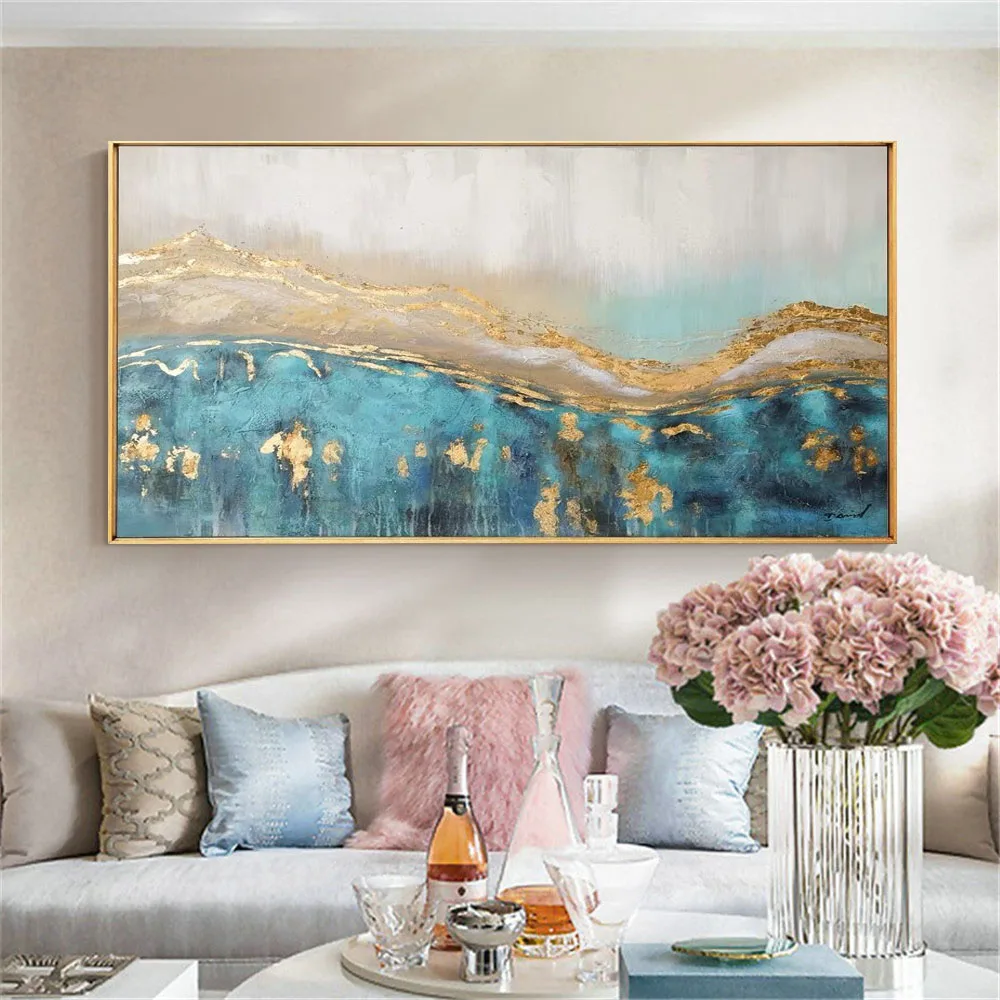 Avmolev Hand-Painted Modern Abstract Oil Paintings Gold Foil Picture Art On Canvas Wall Art Living Room Home Decoration Painting
Avmolev Hand-Painted Modern Abstract Oil Paintings Gold Foil Picture Art On Canvas Wall Art Living Room Home Decoration Painting