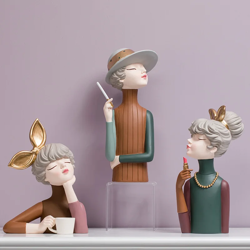 Nordic Ins Girls Ornament Resin People Statue Room Decoration Living Room Decor Cute Craft Gifts Sculpture Modern Decoration 
Nordic Ins Girls Ornament Resin People Statue Room Decoration Living Room Decor Cute Craft Gifts Sculpture Modern Decoration