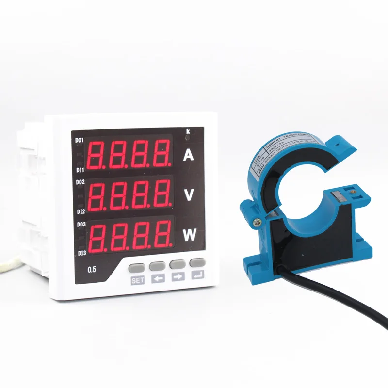AC0-400A, 0-750V digital A V W kw meter single phase ampere voltage and watt monitor current and volt and power meter
AC0-400A, 0-750V digital A V W kw meter single phase ampere voltage and watt monitor current and volt and power meter