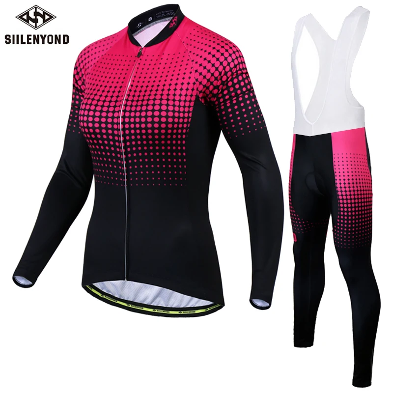 SIILENYON Spring And Autumn Women's Long Sleeve Cycling Suit Cycling Jersey Tracksuit
SIILENYON Spring And Autumn Women's Long Sleeve Cycling Suit Cycling Jersey Tracksuit