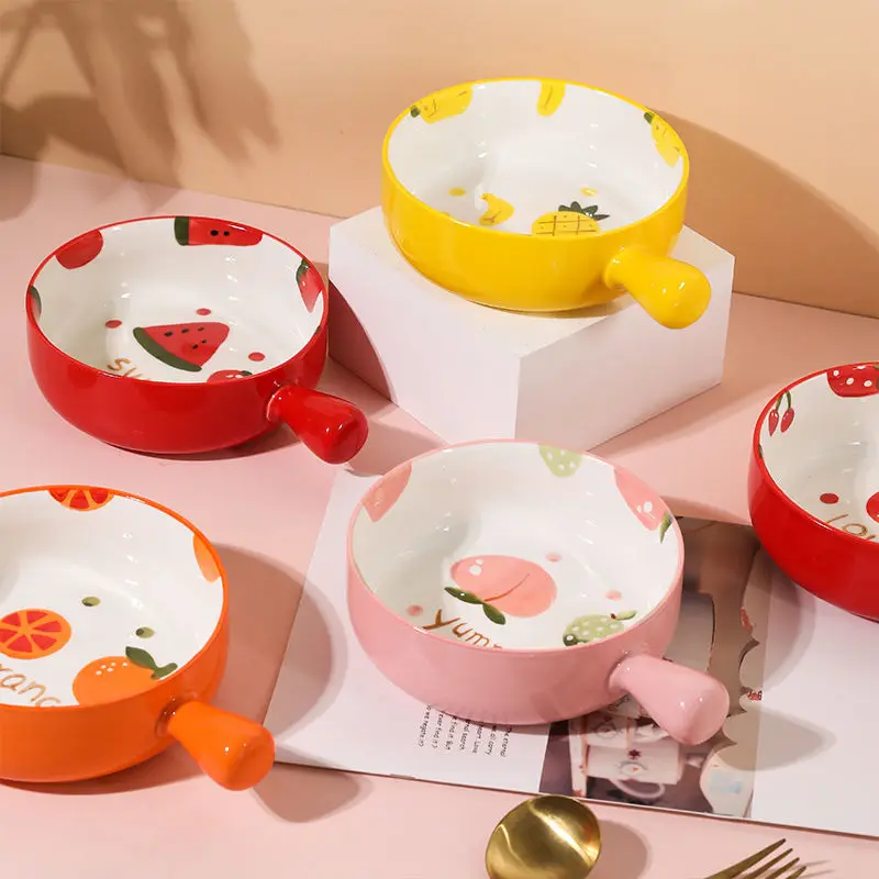Fruit Bowl Ceramic Handle Baking Bowl Oven Bowl Baked Rice Bowl Strawberry Cute Tableware Salad Bowl Dessert Plate Dinnerware
Fruit Bowl Ceramic Handle Baking Bowl Oven Bowl Baked Rice Bowl Strawberry Cute Tableware Salad Bowl Dessert Plate Dinnerware