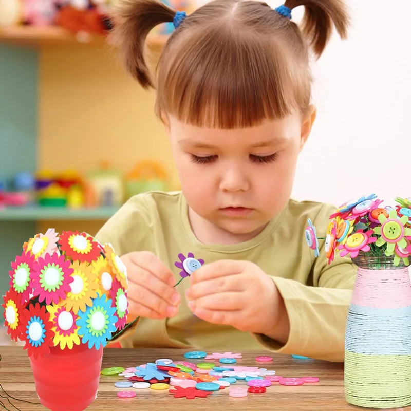 Kids Arts and Crafts toys Flower Craft sets Flower Bouquet with Buttons puzzle Educational Toy for children DIY Activity Gifts
Kids Arts and Crafts toys Flower Craft sets Flower Bouquet with Buttons puzzle Educational Toy for children DIY Activity Gifts