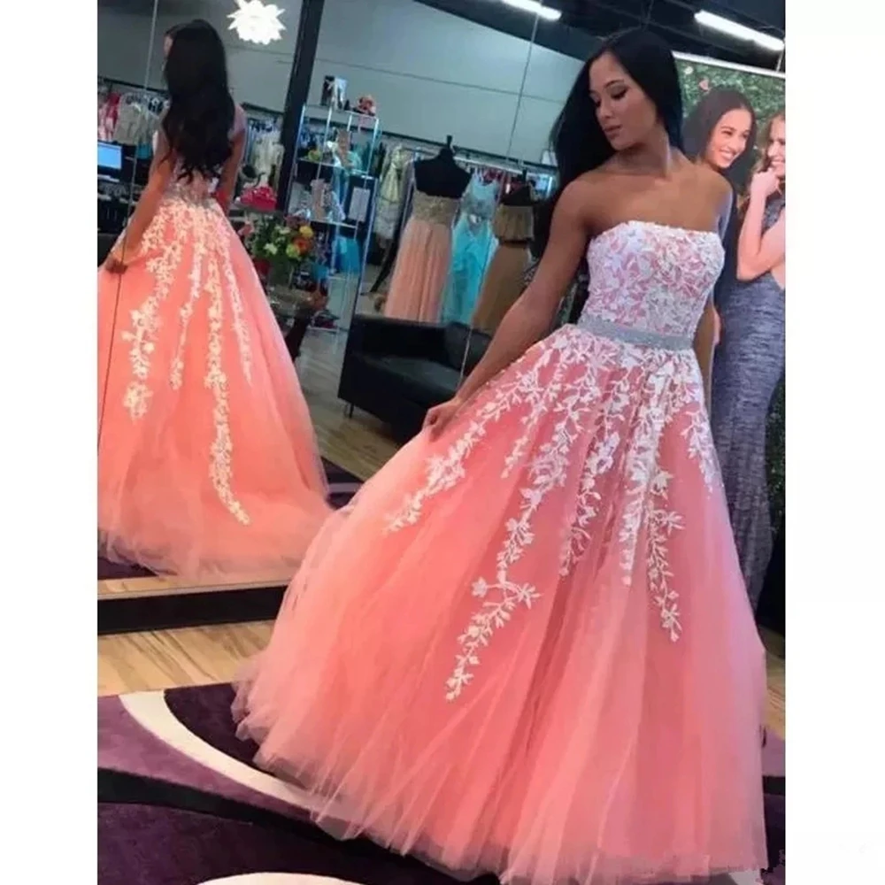 ANGELSBRIDEP Strapless Long Evening Party Gowns Fashion White Appliques Floor-Length Sweet 16 Quinceanera Dresses Birthday Gowns
ANGELSBRIDEP Strapless Long Evening Party Gowns Fashion White Appliques Floor-Length Sweet 16 Quinceanera Dresses Birthday Gowns