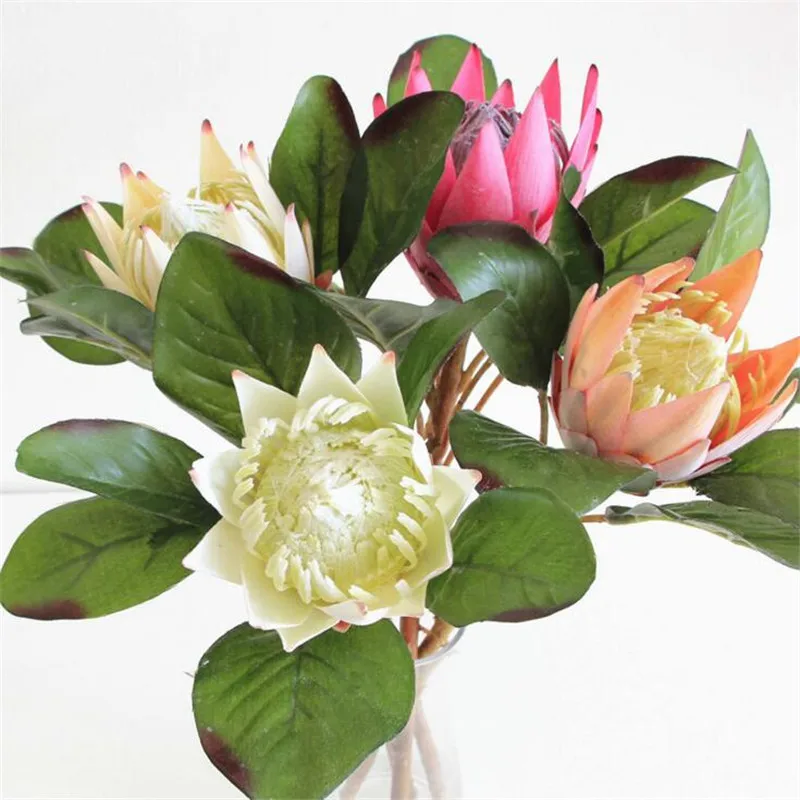 6pcs Fake Protea Cynaroides 19" Silk Protea Cynaroides Flower four colors for Home Decorative Wedding Centerpieces
6pcs Fake Protea Cynaroides 19" Silk Protea Cynaroides Flower four colors for Home Decorative Wedding Centerpieces
