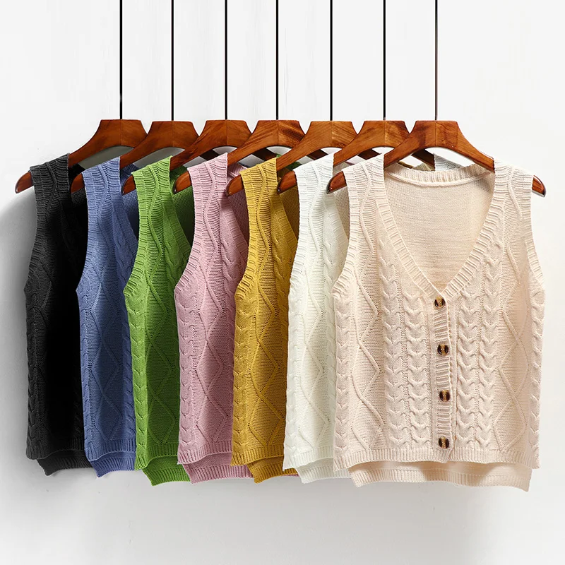 2020 New Arrival Autumn Winter Female Fashion Knitting Vest Casual All-match V-neck Leisure Females Waistcoat Lovely kz116
2020 New Arrival Autumn Winter Female Fashion Knitting Vest Casual All-match V-neck Leisure Females Waistcoat Lovely kz116