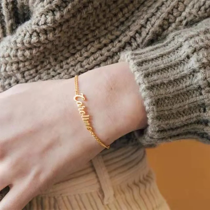 Custom Name Bracelet Stainless Steel Fashion Cuban Chain Personalized Name Bracelet Jewelry Valentine's Day Gift
Custom Name Bracelet Stainless Steel Fashion Cuban Chain Personalized Name Bracelet Jewelry Valentine's Day Gift