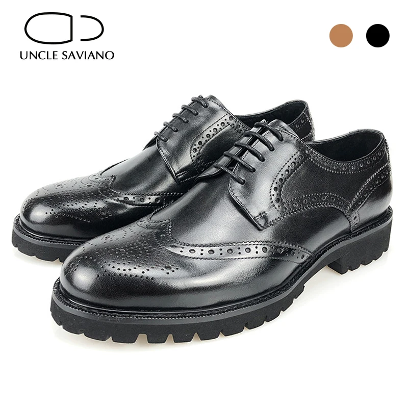 Uncle Saviano Derby Brogue Wedding Dress Men Shoes Fashion Lace-Up Genuine Leather Shoe Designer Handmade Business Man Shoes
Uncle Saviano Derby Brogue Wedding Dress Men Shoes Fashion Lace-Up Genuine Leather Shoe Designer Handmade Business Man Shoes
