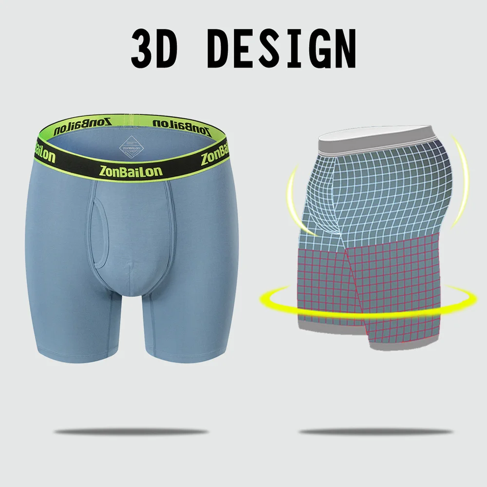 ZONBAILON Men's Boxer Briefs Leg Bamboo Breathable Open Fly Boxers No Ride Up Underwear
ZONBAILON Men's Boxer Briefs Leg Bamboo Breathable Open Fly Boxers No Ride Up Underwear