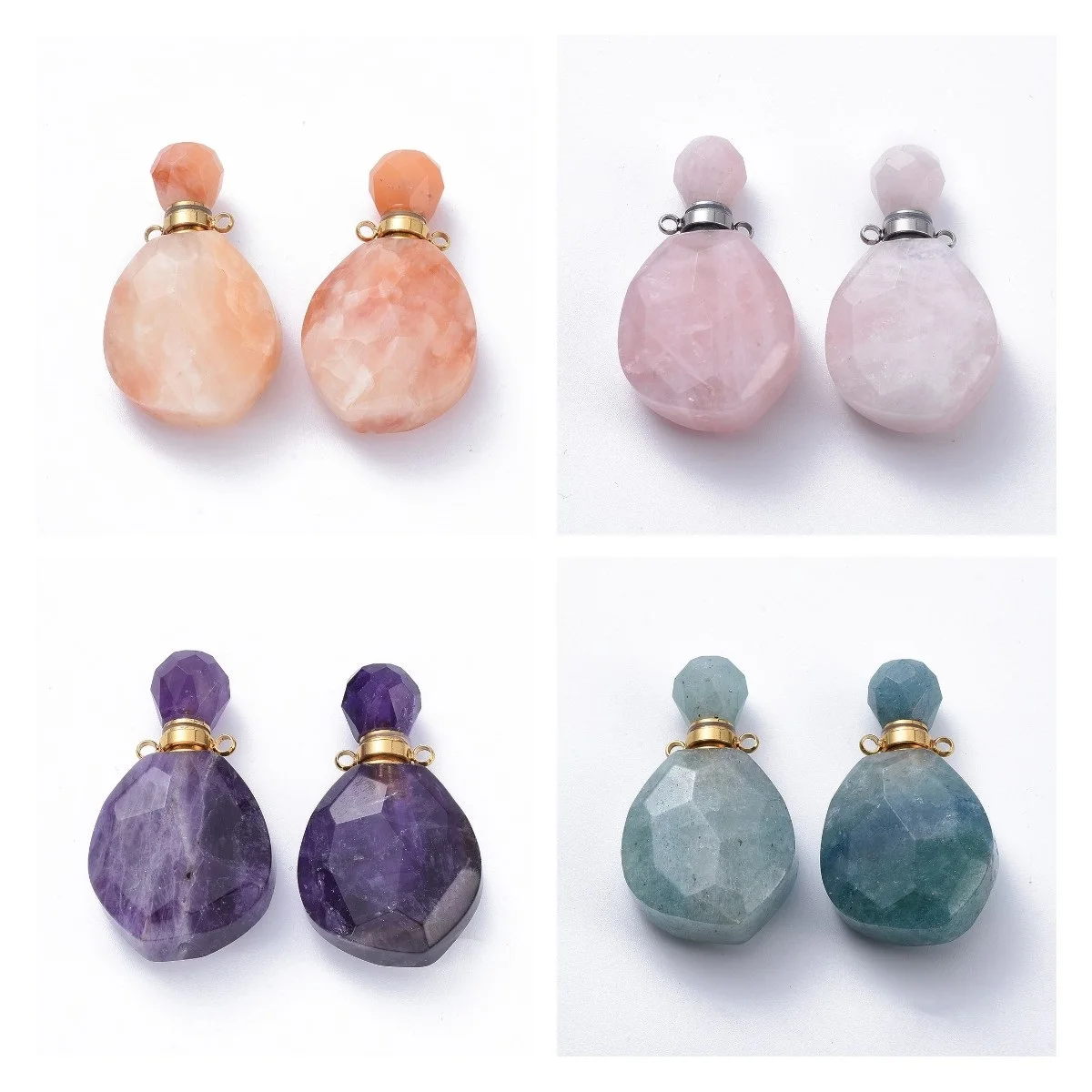 1pcs Faceted Natural Stone Tiger Eye Amethysts White Jades Openable Perfume Bottle Pendant Charm for DIY Necklace Jewelry Making
1pcs Faceted Natural Stone Tiger Eye Amethysts White Jades Openable Perfume Bottle Pendant Charm for DIY Necklace Jewelry Making