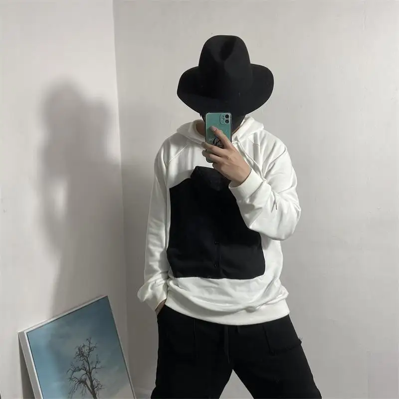 Men's Hoodie Coat Spring And Autumn New Hoodie Loose Casual Two-Color Stitching Design Fashionable Cotton Pullover
Men's Hoodie Coat Spring And Autumn New Hoodie Loose Casual Two-Color Stitching Design Fashionable Cotton Pullover