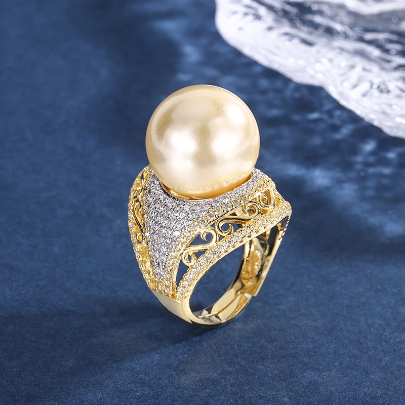 EYIKA Gorgeous Round Yellow Pearl Cubic Zirconia Vintage Women Finger Ring Gold Silver Color Wedding Party Jewelry Birthday Gift
EYIKA Gorgeous Round Yellow Pearl Cubic Zirconia Vintage Women Finger Ring Gold Silver Color Wedding Party Jewelry Birthday Gift