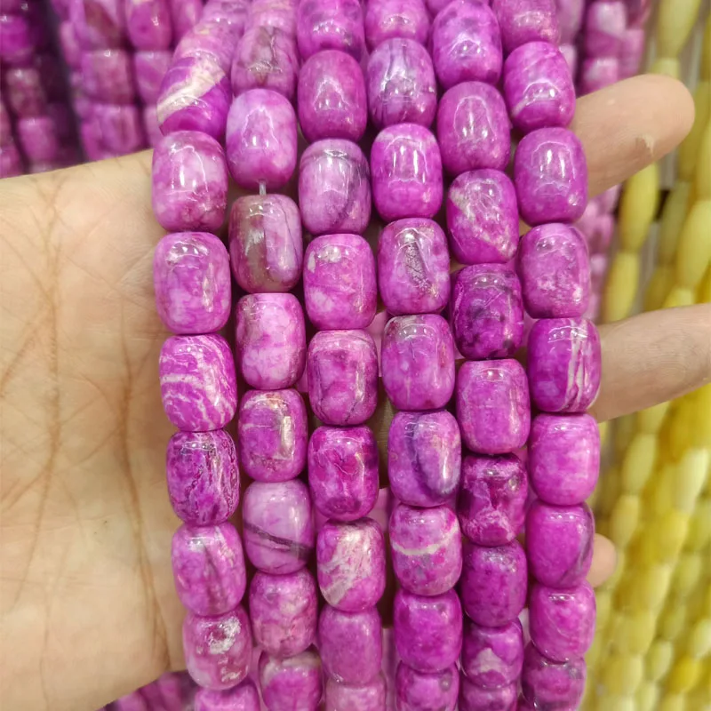 About 10x14mm Natural Stone Beads For Jewelry Making Barrel shape Loose Stone Beads DIY Bracelet Necklace Accessories 15''
About 10x14mm Natural Stone Beads For Jewelry Making Barrel shape Loose Stone Beads DIY Bracelet Necklace Accessories 15''