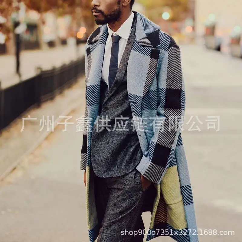 Loose Plaid Lapel Casual Coat for Men Woolen Coat Plaid Windbreaker Tweed Overcoat Jacket 2021 Fashion Men's Slim Fit Long Coat
Loose Plaid Lapel Casual Coat for Men Woolen Coat Plaid Windbreaker Tweed Overcoat Jacket 2021 Fashion Men's Slim Fit Long Coat